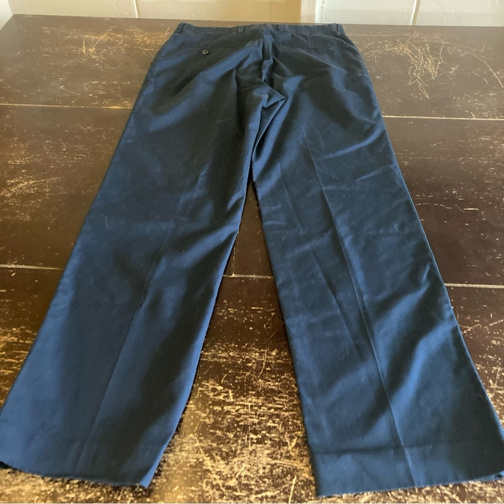 VINTAGE PENDLETON Pants Mens 34 Navy Blue Slight Tapered (34x28) Cotton Blend